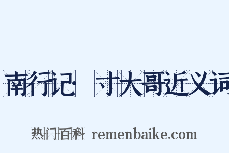 南行记·寸大哥近义词是什么意思的图片